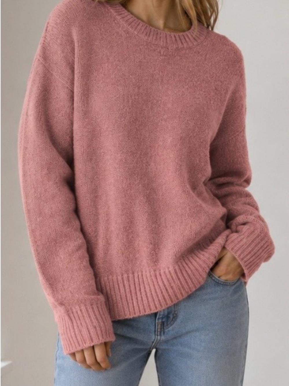 J. Crew Dusty Rose Crewneck Sweater